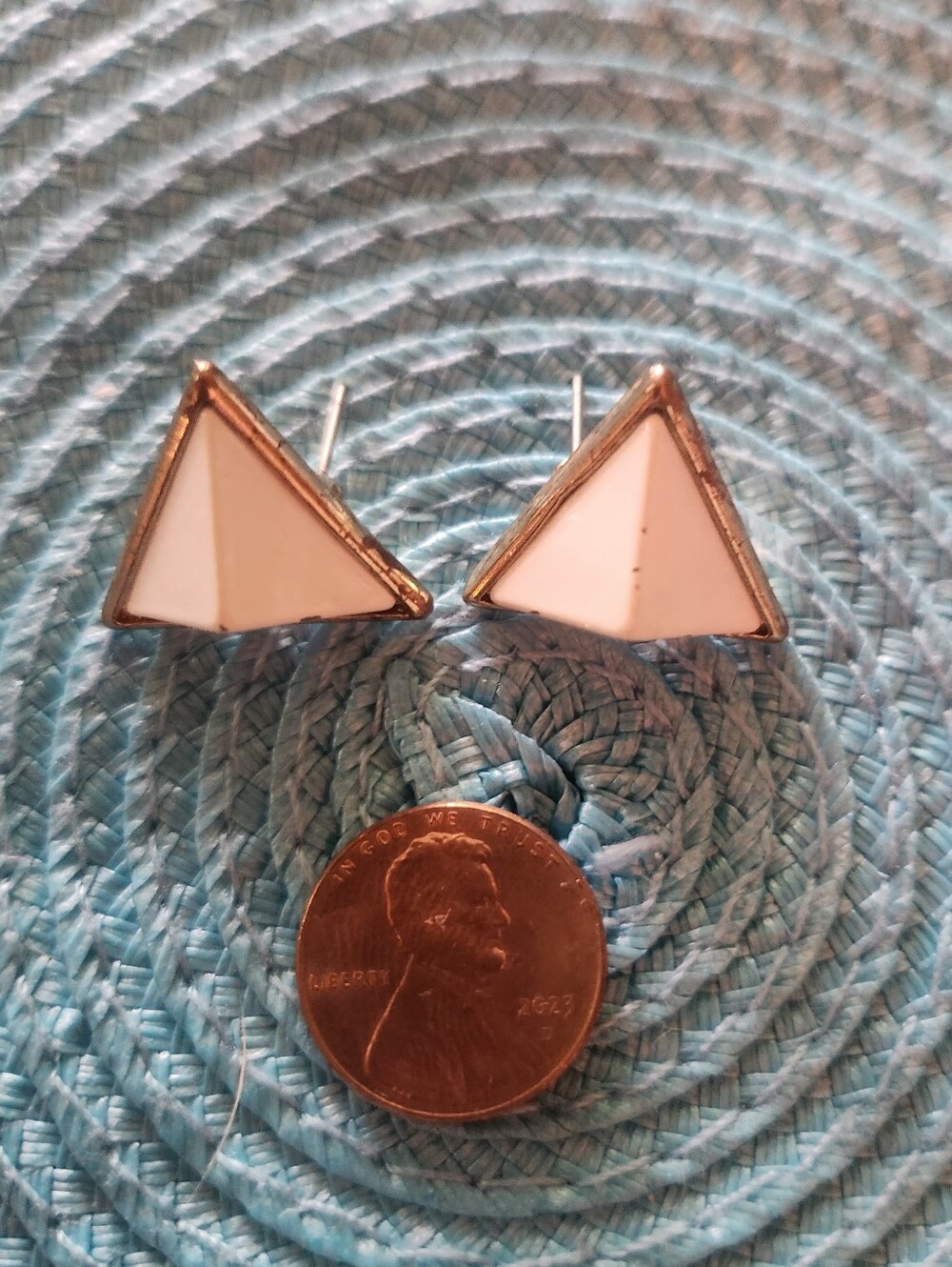 Minimalist White Triangle Stud Earrings - Women Jewelry